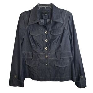 Robert Louis Women's Blue/Grey Coat Sizeโ L